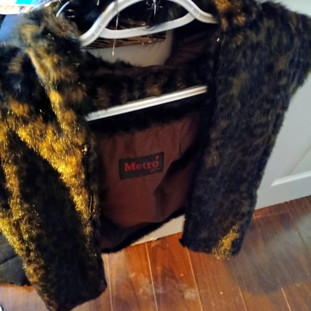 Faux fur hooded vest